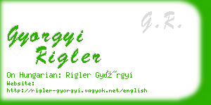 gyorgyi rigler business card